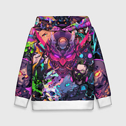 Толстовка-худи детская Стиль Cyberpunk, цвет: 3D-белый