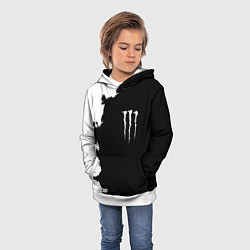 Толстовка-худи детская Monster energy краски белые, цвет: 3D-белый — фото 2
