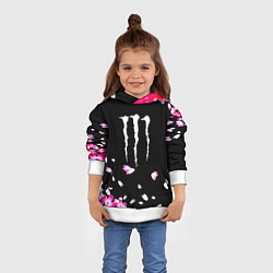Толстовка-худи детская Monster energy sakura, цвет: 3D-белый — фото 2