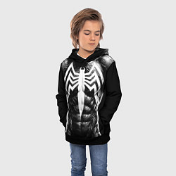 Толстовка-худи детская Веном костюм, цвет: 3D-черный — фото 2