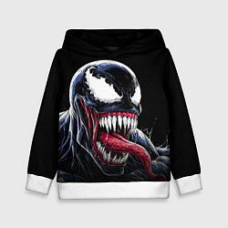 Толстовка-худи детская Свирепый веном, цвет: 3D-белый