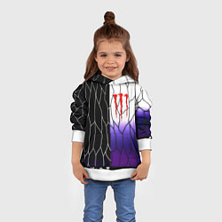 Толстовка-худи детская Monster energy steel, цвет: 3D-белый — фото 2