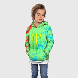 Толстовка-худи детская Monster energy storm electrix, цвет: 3D-белый — фото 2