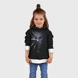 Толстовка-худи детская Рожденный в Битве - Ведьмак 3, цвет: 3D-белый — фото 2