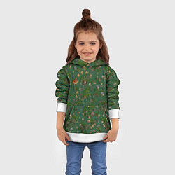 Толстовка-худи детская Земли Причала - Герои 3, цвет: 3D-белый — фото 2