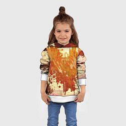 Толстовка-худи детская Абстракция - sunspot, цвет: 3D-белый — фото 2