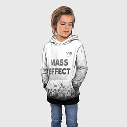 Толстовка-худи детская Mass Effect - white gradient посередине, цвет: 3D-черный — фото 2
