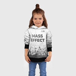 Толстовка-худи детская Mass Effect - white gradient посередине, цвет: 3D-черный — фото 2
