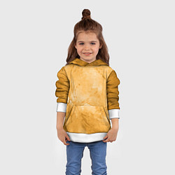 Толстовка-худи детская Абстракция - bright yellow, цвет: 3D-белый — фото 2