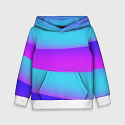 Толстовка-худи детская Неоновый прилив, цвет: 3D-белый