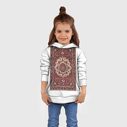 Толстовка-худи детская Ковёр советский, цвет: 3D-белый — фото 2