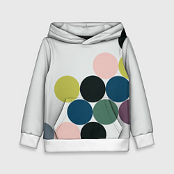 Толстовка-худи детская Кластер чил - абстракция, цвет: 3D-белый
