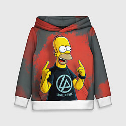 Детская толстовка Гомер в футболке Linkin Park