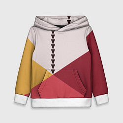 Толстовка-худи детская Колор-блок фруктовый чиа пудинг, цвет: 3D-белый