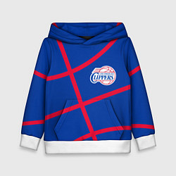 Детская толстовка Клипперс - текстура синего мяча