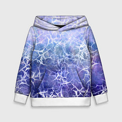 Толстовка-худи детская Абстракция - white web on blue background, цвет: 3D-белый