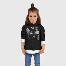 Толстовка-худи детская Честер Беннингтон ангел- In the end, цвет: 3D-белый — фото 2