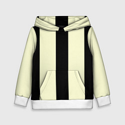Толстовка-худи детская Color black beige line, цвет: 3D-белый