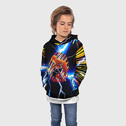 Толстовка-худи детская Anime Demon Slayer Zenitsu, цвет: 3D-белый — фото 2