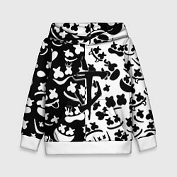 Толстовка-худи детская Doom x Marshmello pattern, цвет: 3D-белый