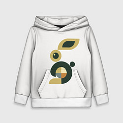 Детская толстовка Черный кролик в стиле модерн