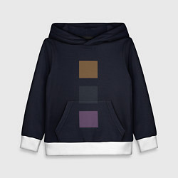 Детская толстовка Три элемента кубизм в цвете глубокий индиго