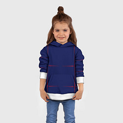 Толстовка-худи детская Color blue red stripes, цвет: 3D-белый — фото 2
