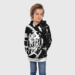 Толстовка-худи детская Doom smile game, цвет: 3D-белый — фото 2