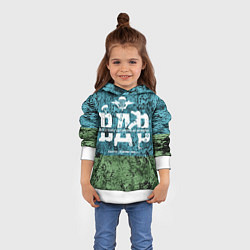 Толстовка-худи детская Флаг десантников ВДВ, цвет: 3D-белый — фото 2