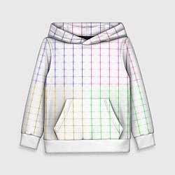 Толстовка-худи детская Color white multicolored stripes, цвет: 3D-белый