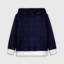 Толстовка-худи детская Color dark blue red crosses, цвет: 3D-белый