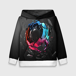 Толстовка-худи детская Abstract graphics, цвет: 3D-белый