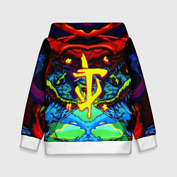 Толстовка-худи детская Doom hyper monster, цвет: 3D-белый