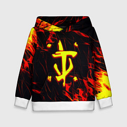 Толстовка-худи детская Doom огненные искры, цвет: 3D-белый