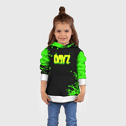 Толстовка-худи детская Dayz кислотное краски логотип, цвет: 3D-белый — фото 2