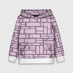 Толстовка-худи детская Кирпичная кладка, цвет: 3D-белый