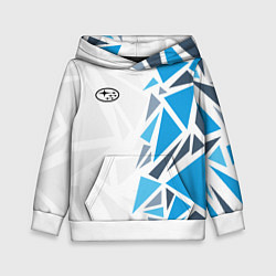 Толстовка-худи детская Субару - фрагменты, цвет: 3D-белый