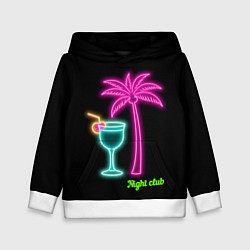 Толстовка-худи детская Night club, цвет: 3D-белый