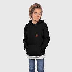 Толстовка-худи детская Motocross in the mountains, цвет: 3D-белый — фото 2