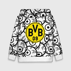Толстовка-худи детская Borussia глаза текстура, цвет: 3D-белый