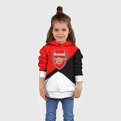 Толстовка-худи детская Arsenal geometry sport, цвет: 3D-белый — фото 2