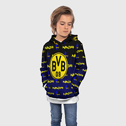 Толстовка-худи детская Borussia ninja x fortnite, цвет: 3D-белый — фото 2