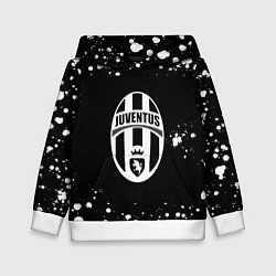 Детская толстовка Ювентус белые краски всплеск