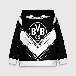 Толстовка-худи детская Borussia белые краски линии, цвет: 3D-белый