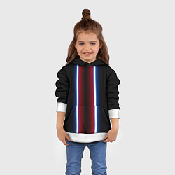 Толстовка-худи детская Color white blue red neon, цвет: 3D-белый — фото 2