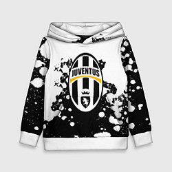 Детская толстовка Juventus белые краски текстура