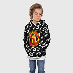 Толстовка-худи детская Манчестер Юнайтед x Jojo anime, цвет: 3D-белый — фото 2