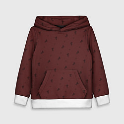 Толстовка-худи детская Конь на фоне цвета гранж, цвет: 3D-белый