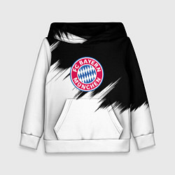 Детская толстовка Бавария Мюнхен черно белые штрихи