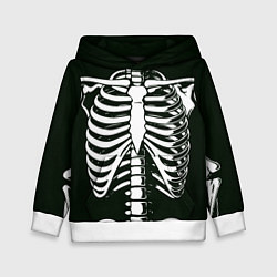 Толстовка-худи детская Я скелетон, цвет: 3D-белый